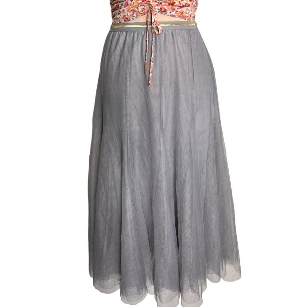 Skirt Womens Tulle Pleated High Waist Holiday Fishtail Patchwork Skirt Lined - Picture 1 of 10